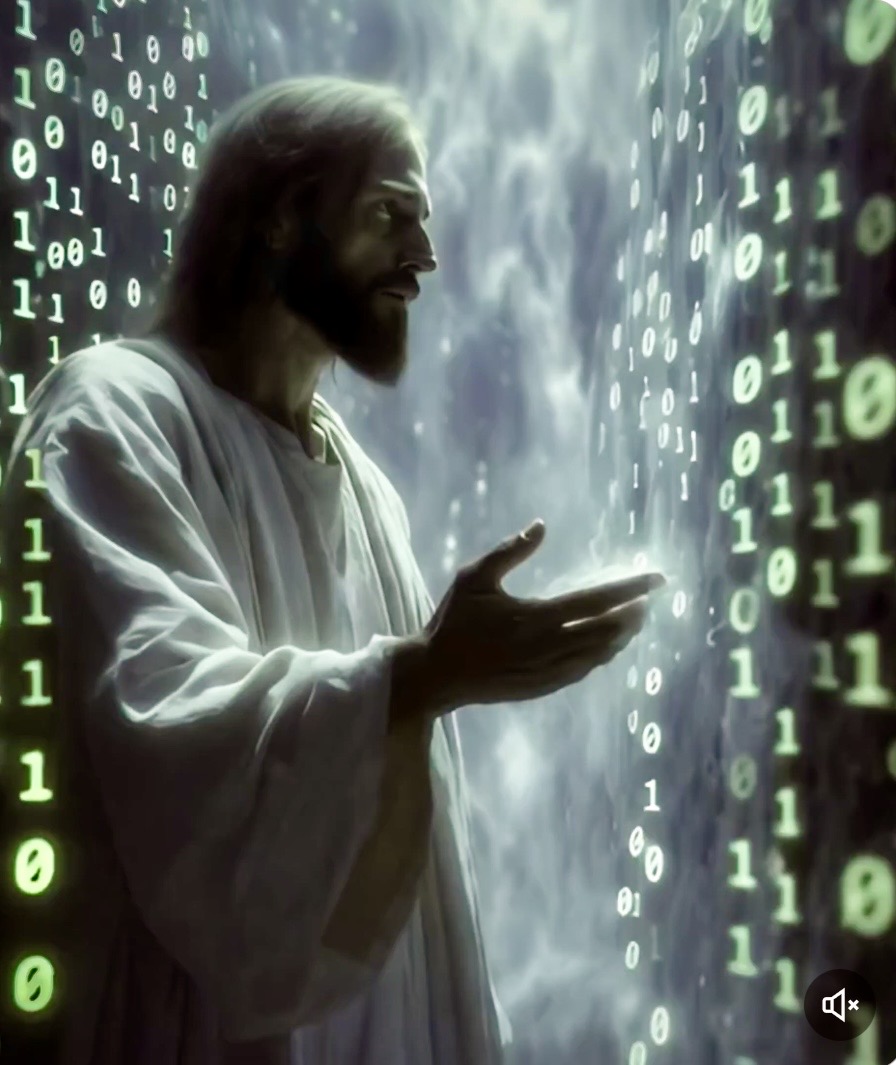 What is real — matrix style visual with figure and code